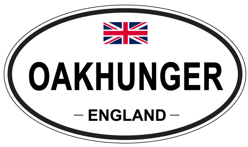 OAKHUNGER, England - Oval Magnet