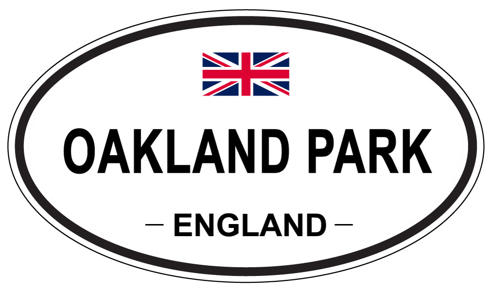 OAKLAND PARK, ENGLAND - Oval Sticker