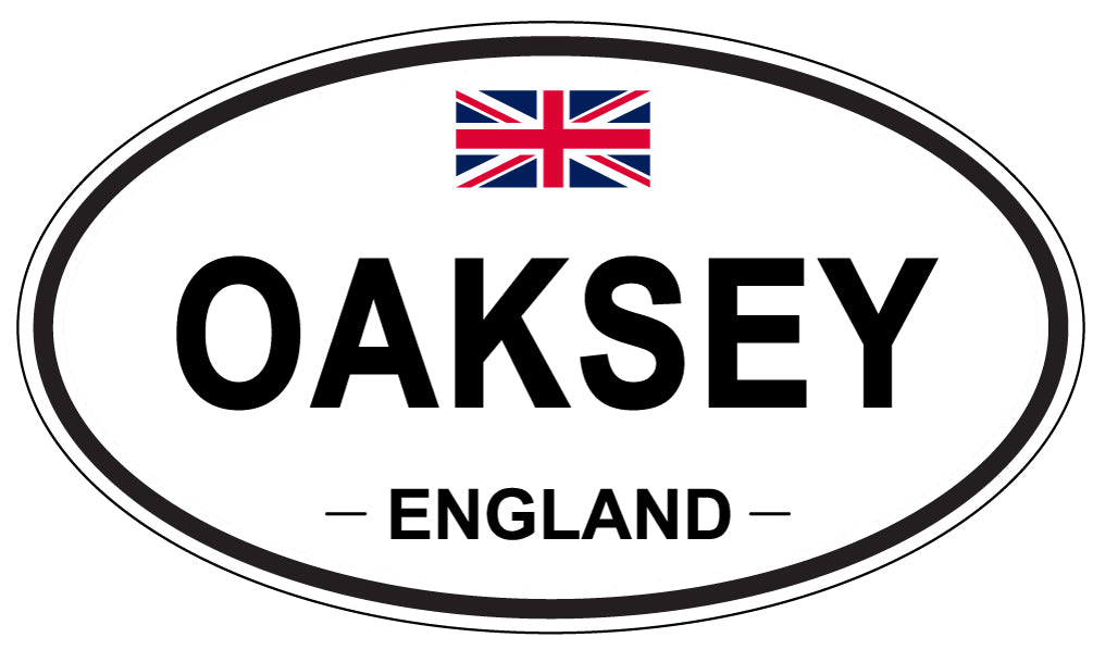 OAKSEY, ENGLAND - Oval Sticker