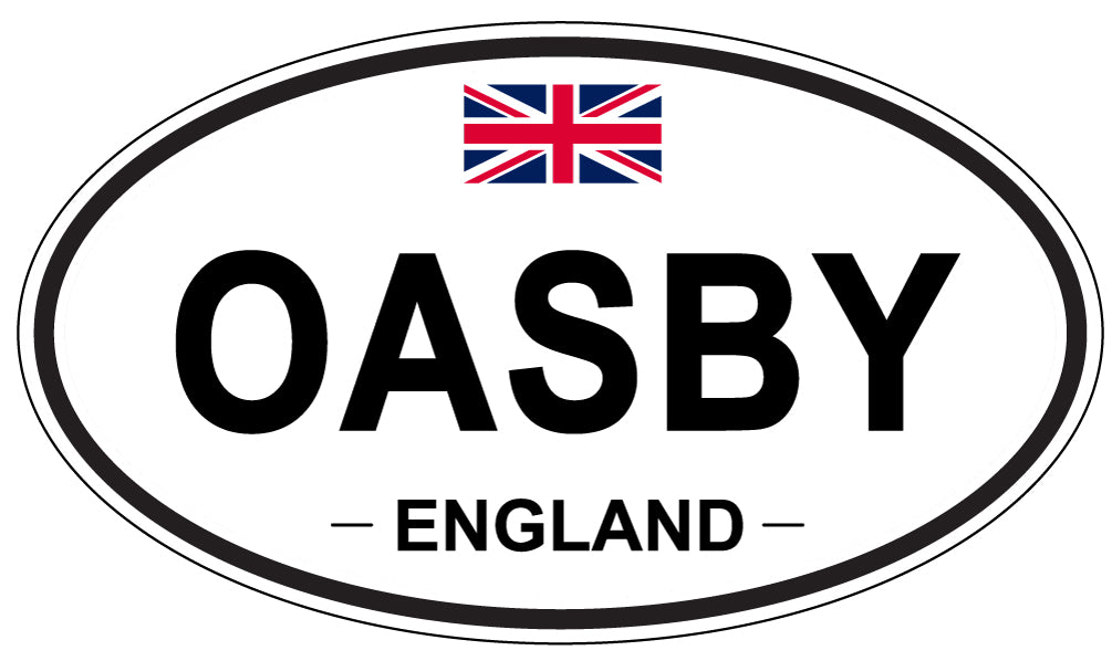 OASBY, ENGLAND - Oval Sticker