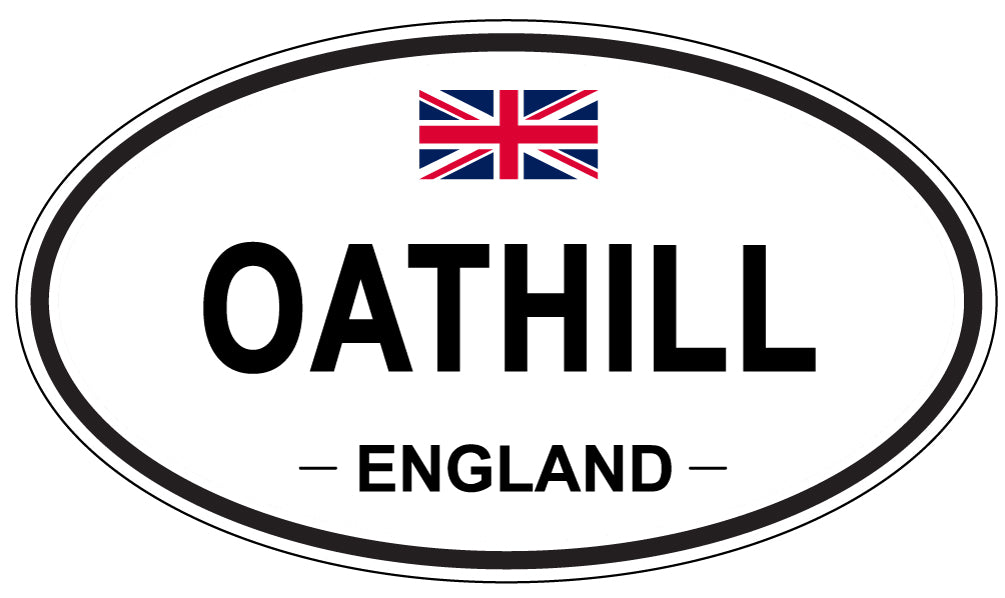 OATHILL, ENGLAND - Oval Sticker