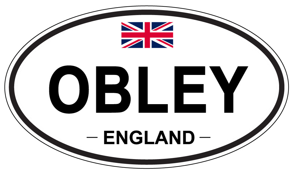 OBLEY, ENGLAND - Oval Sticker
