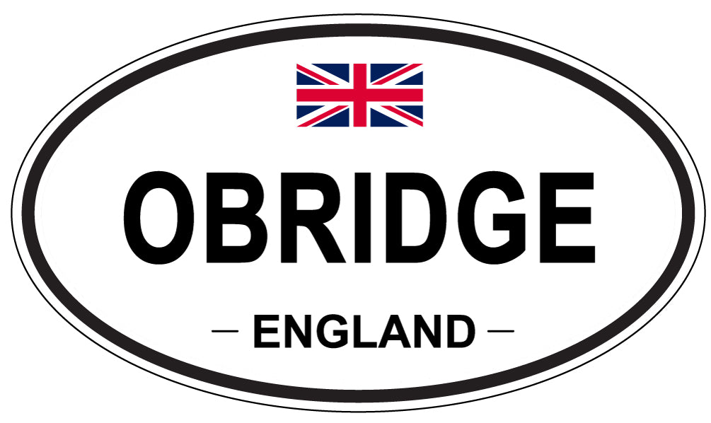 OBRIDGE, ENGLAND - Oval Sticker