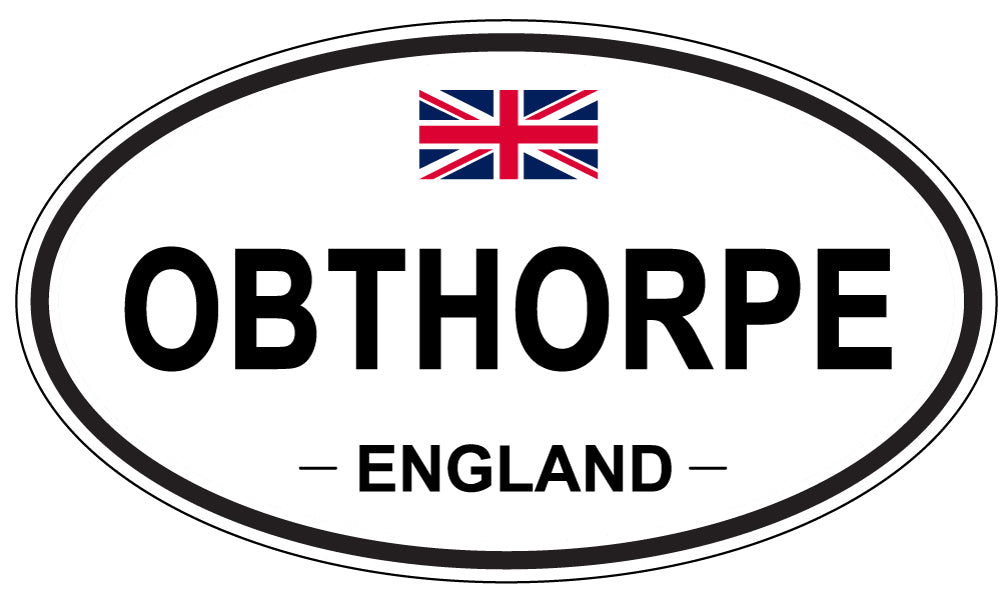 OBTHORPE, ENGLAND - Oval Sticker