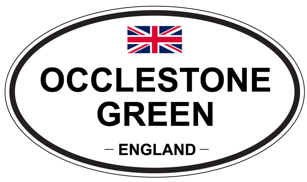 OCCLESTONE GREEN, ENGLAND - Oval Sticker