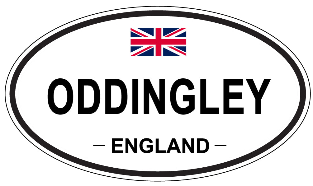 ODDINGLEY, ENGLAND - Oval Sticker