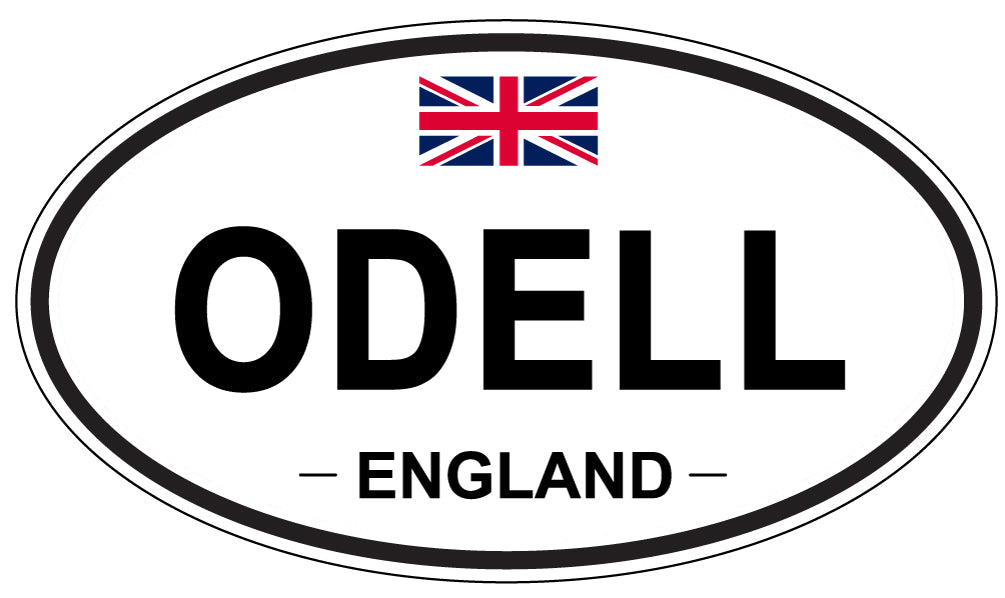 ODELL, ENGLAND - Oval Sticker