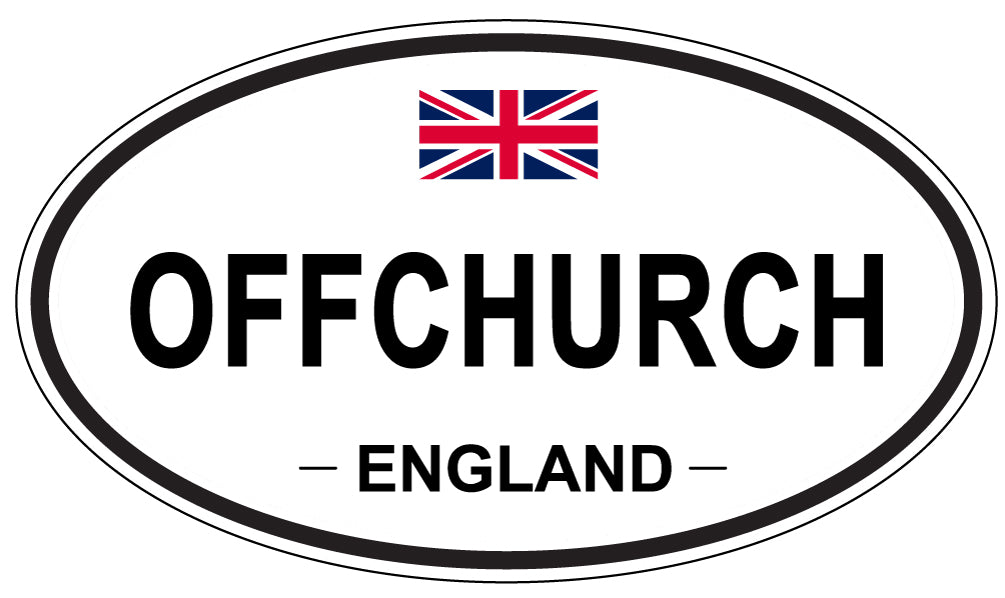 OFFCHURCH, ENGLAND - Oval Sticker