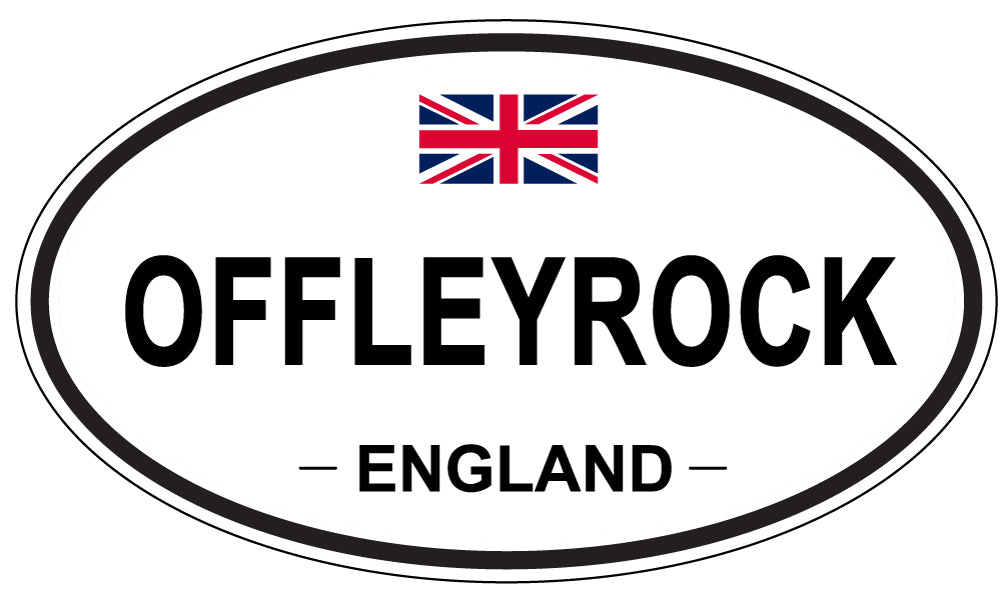 OFFLEYROCK, ENGLAND - Oval Sticker