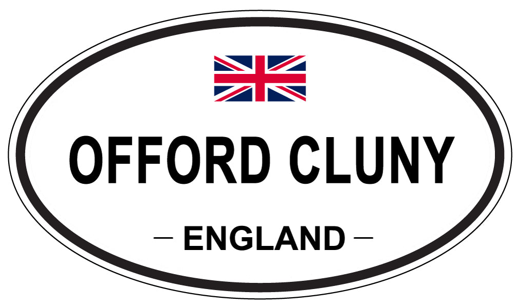 OFFORD CLUNY, ENGLAND - Oval Sticker