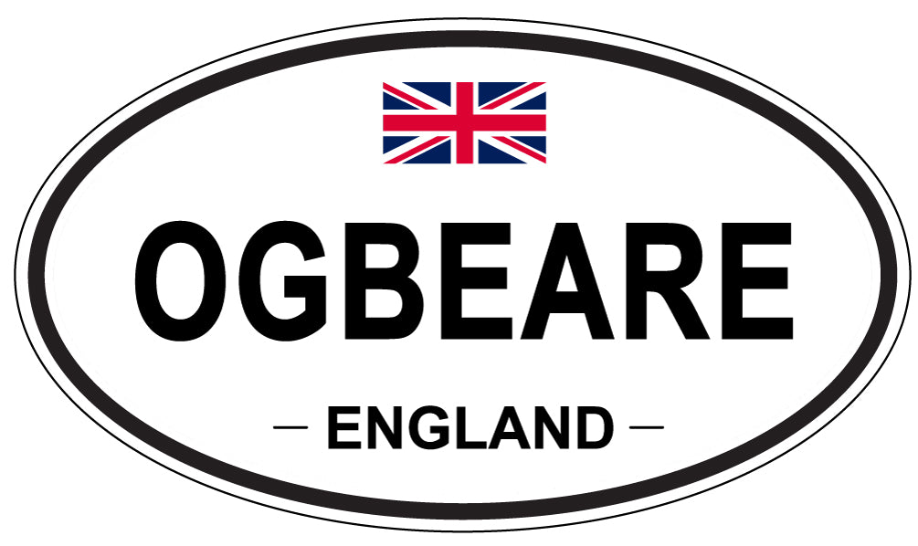 OGBEARE, ENGLAND - Oval Sticker