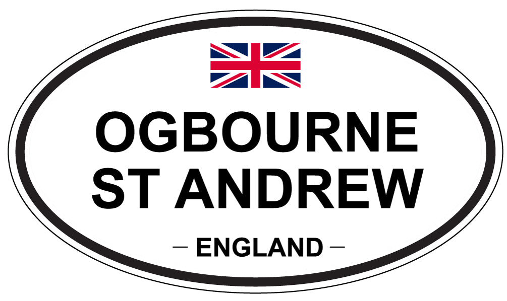 OGBOURNE ST ANDREW, ENGLAND - Oval Sticker