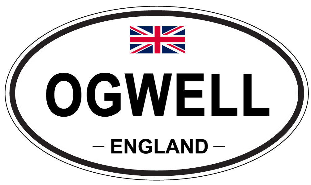 OGWELL, ENGLAND - Oval Sticker