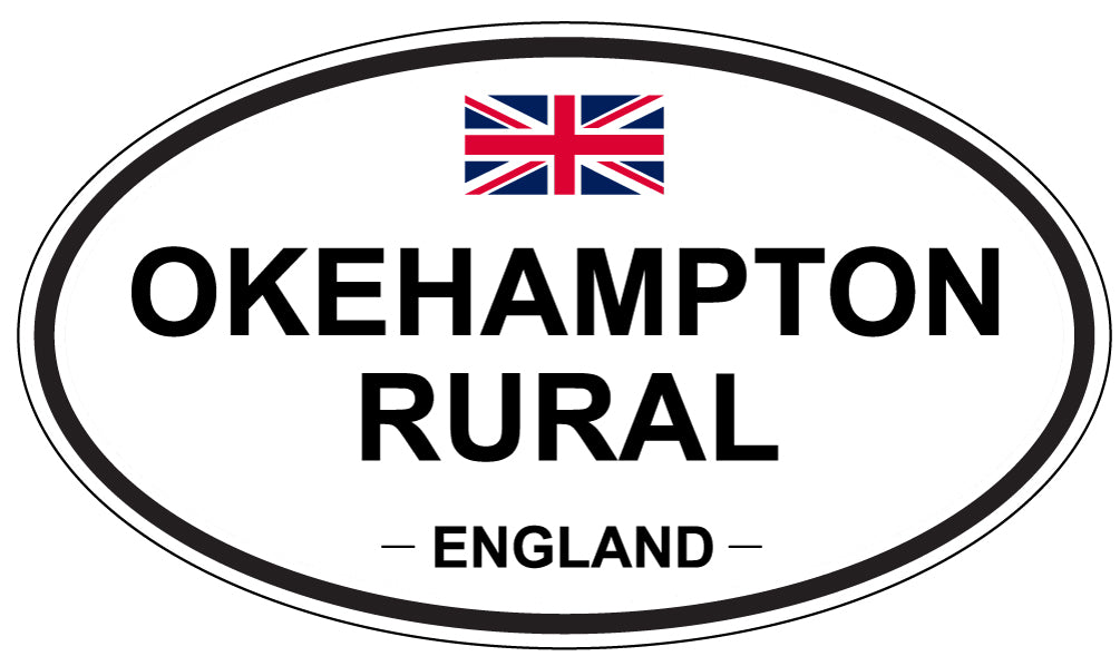 OKEHAMPTON RURAL, ENGLAND - Oval Sticker