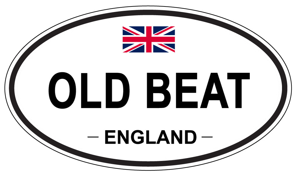 OLD BEAT, ENGLAND - Oval Sticker