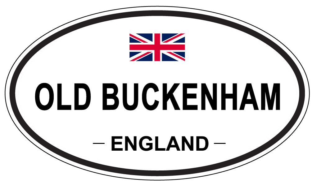 OLD BUCKENHAM, ENGLAND - Oval Sticker