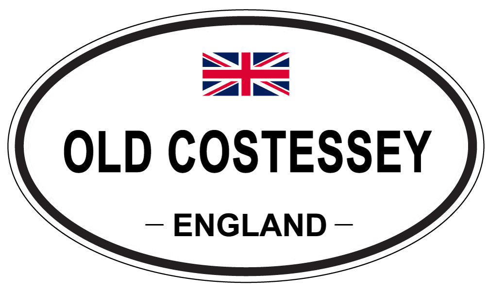 OLD COSTESSEY, ENGLAND - Oval Sticker
