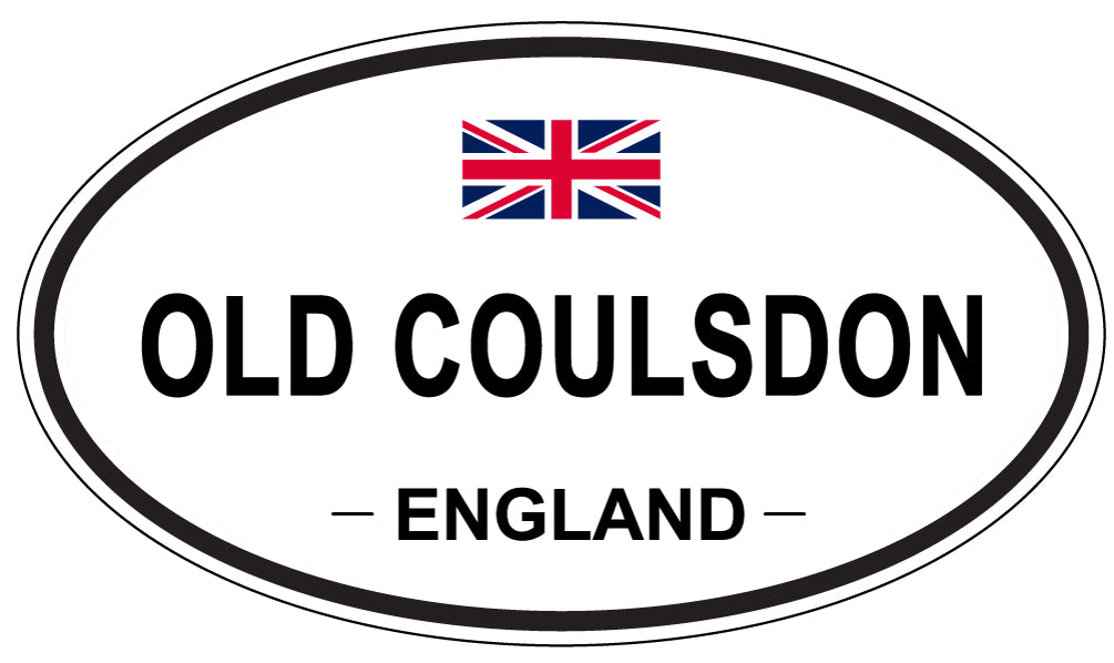 OLD COULSDON, ENGLAND - Oval Sticker