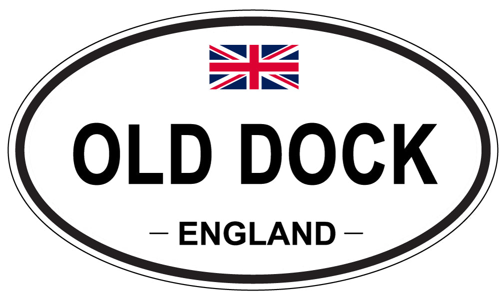 OLD DOCK, ENGLAND - Oval Sticker
