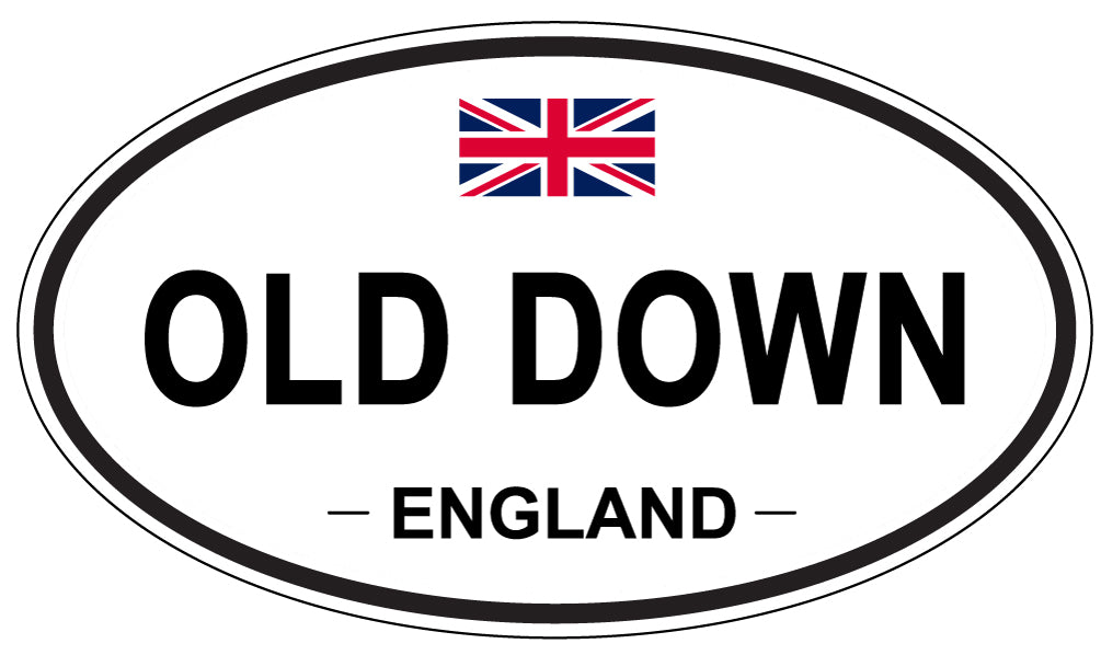 OLD DOWN, ENGLAND - Oval Sticker