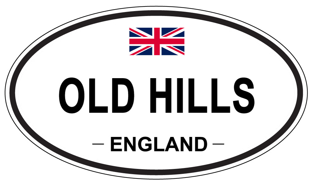 OLD HILLS, ENGLAND - Oval Sticker