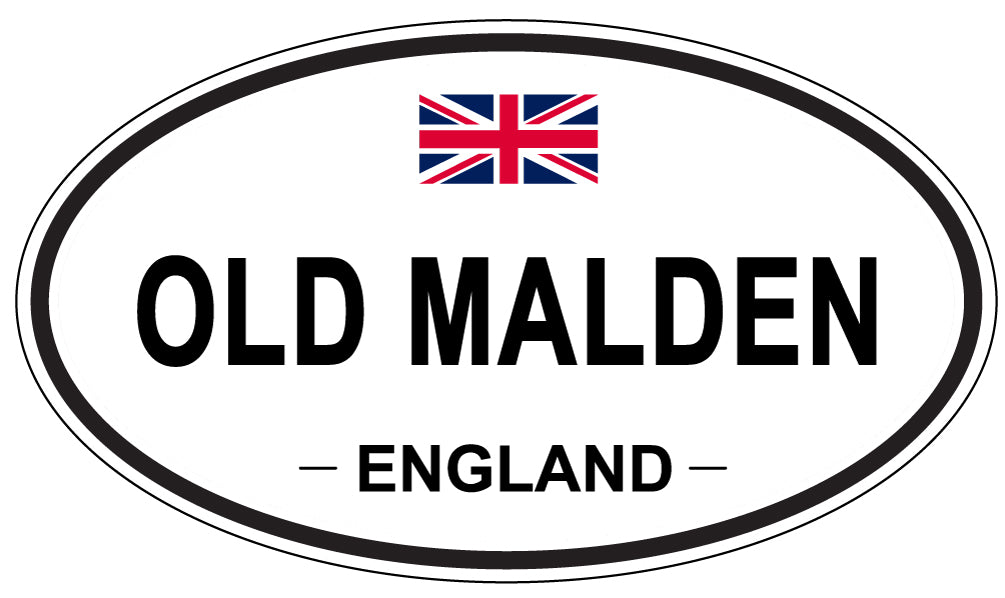OLD MALDEN, ENGLAND - Oval Sticker