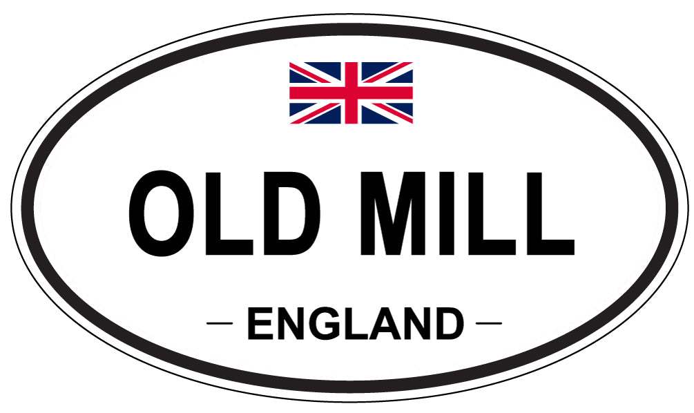 OLD MILL, ENGLAND - Oval Sticker
