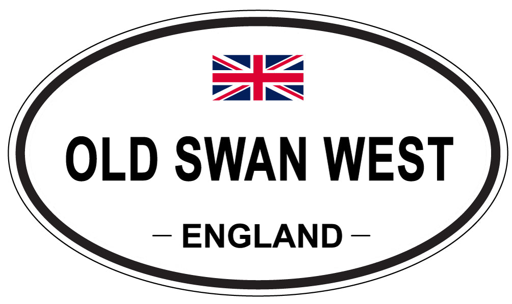 OLD SWAN WEST, ENGLAND - Oval Sticker