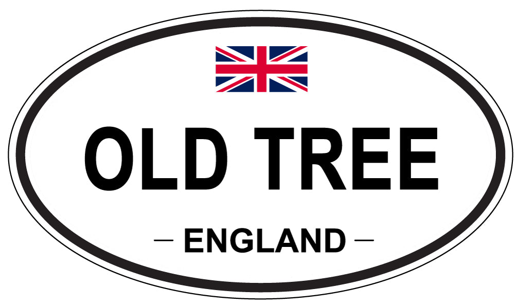 OLD TREE, ENGLAND - Oval Sticker