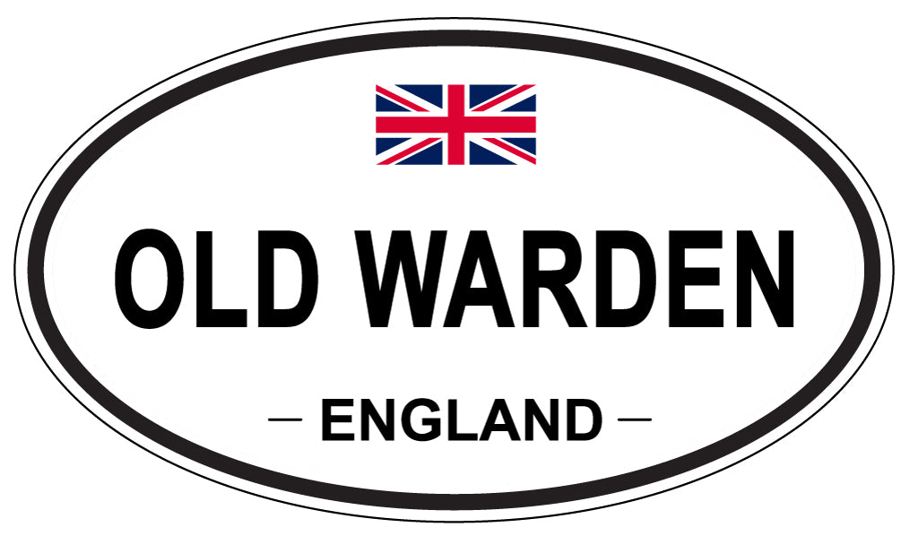OLD WARDEN, ENGLAND - Oval Sticker