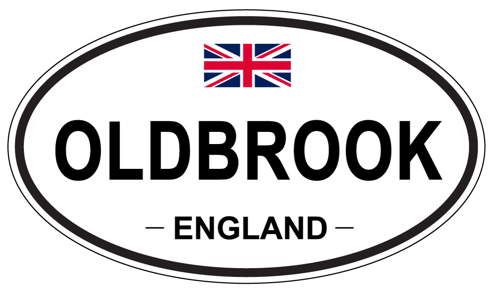 OLDBROOK, ENGLAND - Oval Sticker
