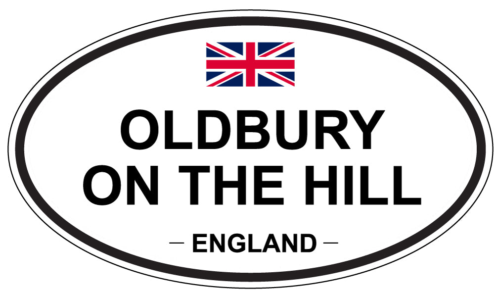 OLDBURY ON THE HILL, ENGLAND - Oval Sticker