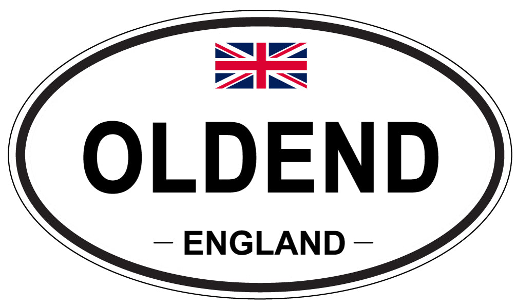 OLDEND, ENGLAND - Oval Sticker