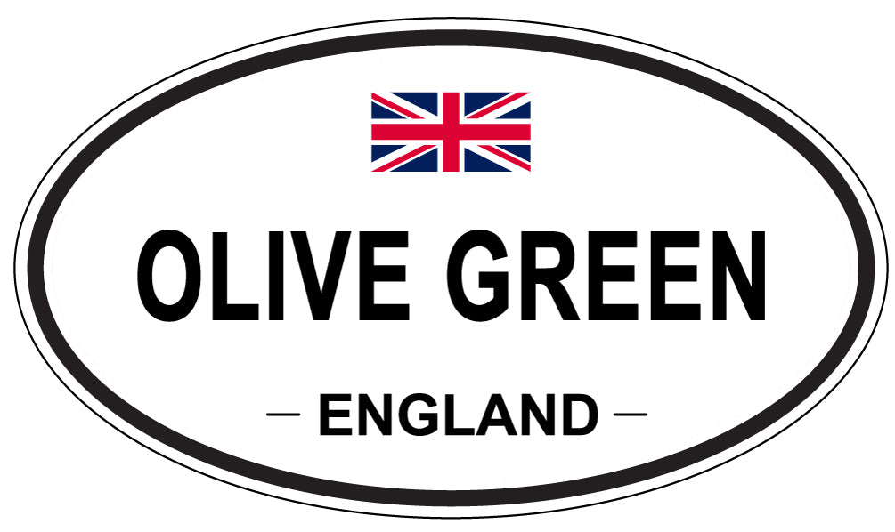 OLIVE GREEN, England - Oval Magnet