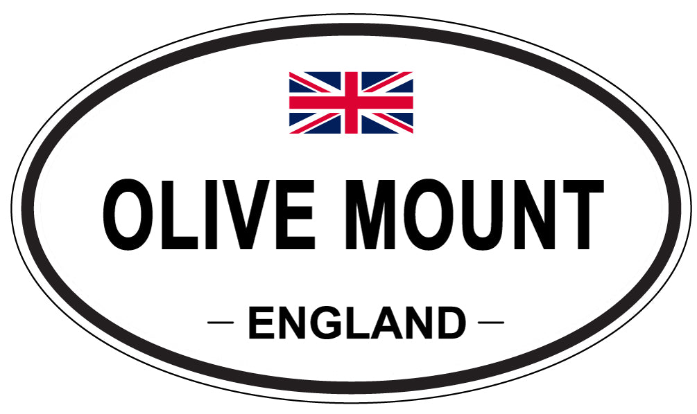 OLIVE MOUNT, ENGLAND - Oval Sticker