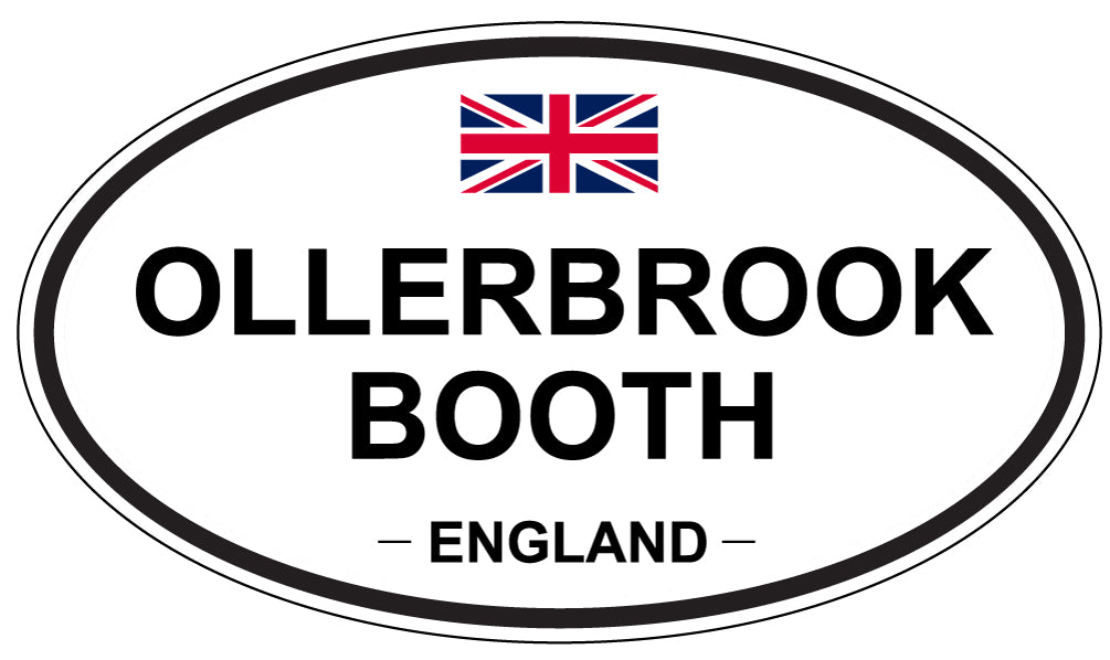 OLLERBROOK BOOTH, ENGLAND - Oval Sticker