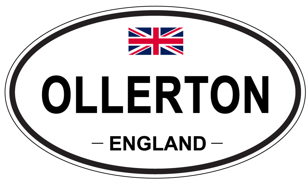 OLLERTON, ENGLAND - Oval Sticker