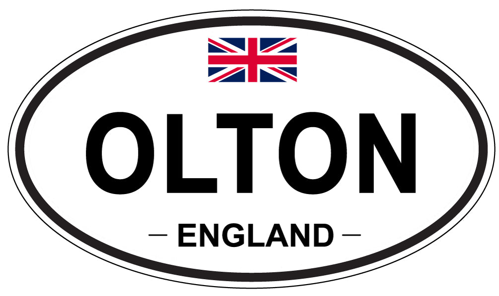 OLTON, ENGLAND - Oval Sticker