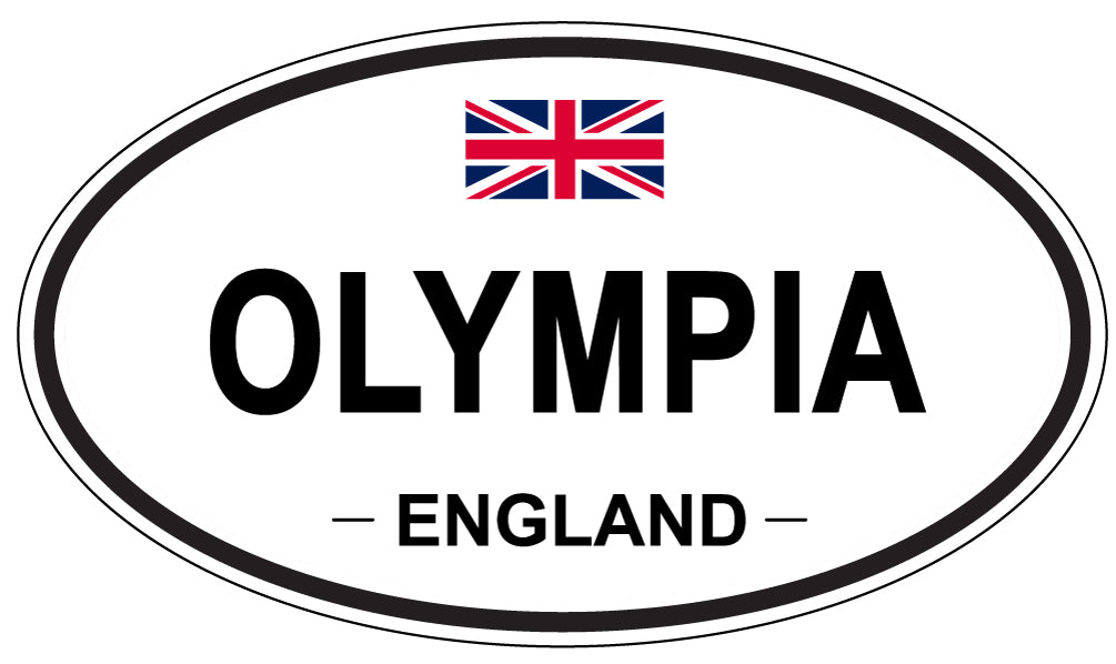 OLYMPIA, ENGLAND - Oval Sticker