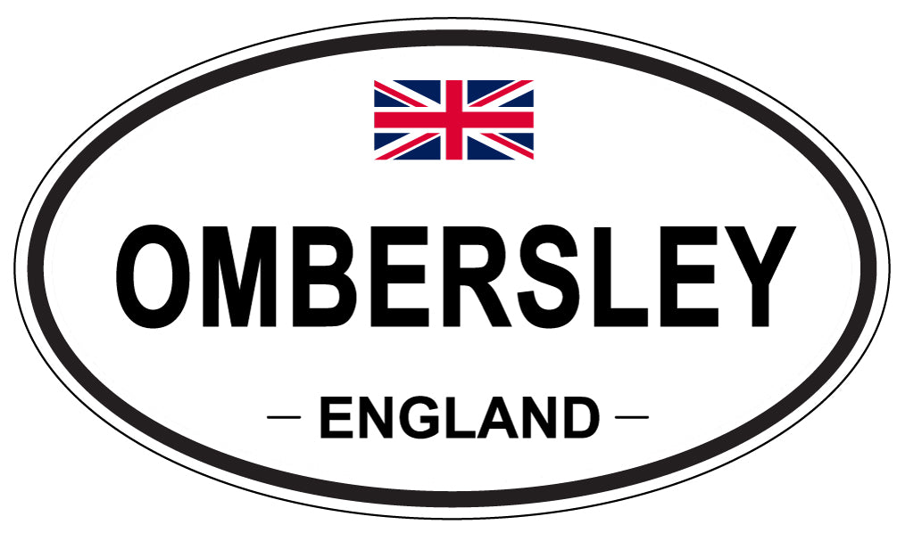 OMBERSLEY, ENGLAND - Oval Sticker