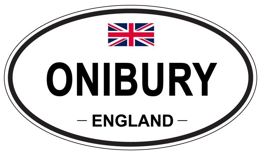 ONIBURY, ENGLAND - Oval Sticker