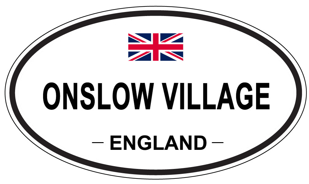 ONSLOW VILLAGE, ENGLAND - Oval Sticker