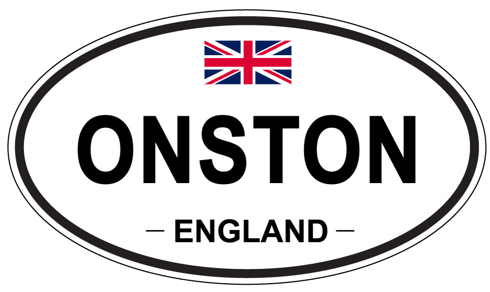 ONSTON, ENGLAND - Oval Sticker