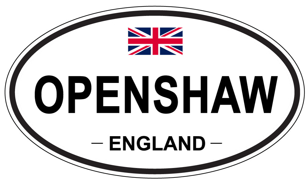 OPENSHAW, ENGLAND - Oval Sticker