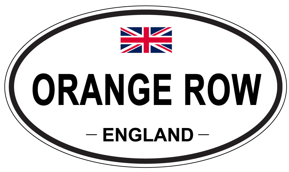 ORANGE ROW, England - Oval Magnet
