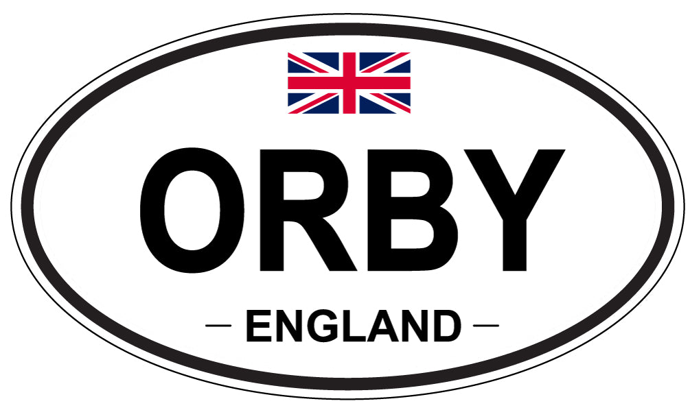 ORBY, ENGLAND - Oval Sticker