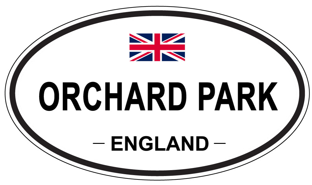 ORCHARD PARK, ENGLAND - Oval Sticker