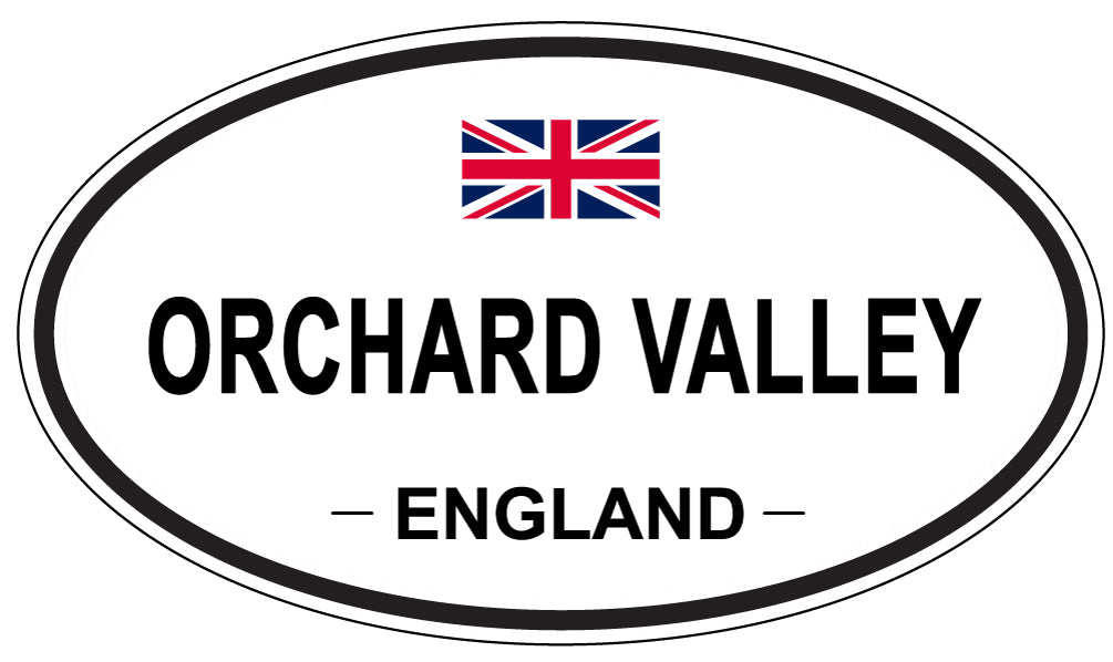 ORCHARD VALLEY, ENGLAND - Oval Sticker