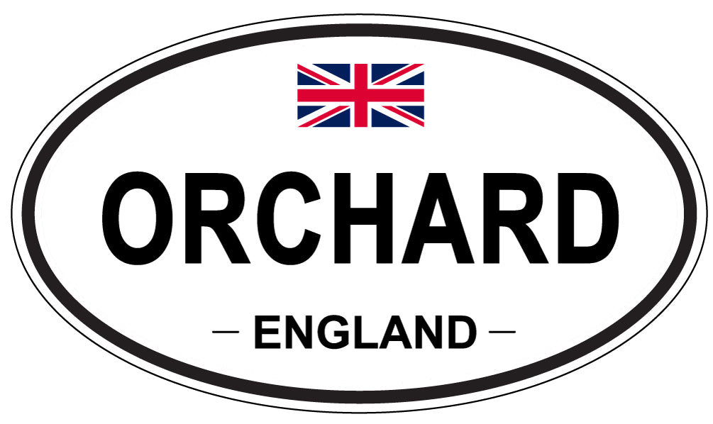 ORCHARD, ENGLAND - Oval Sticker