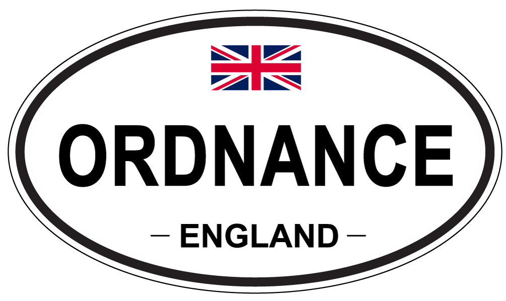 ORDNANCE, England - Oval Magnet